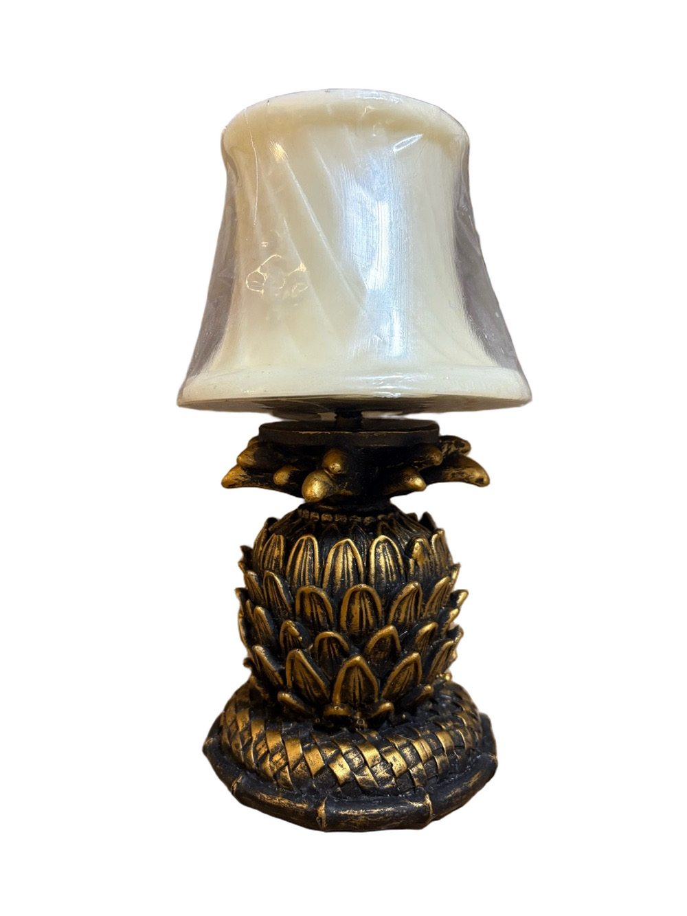 Decorative Pineapple Lamp Candle Holder with Wax Shade